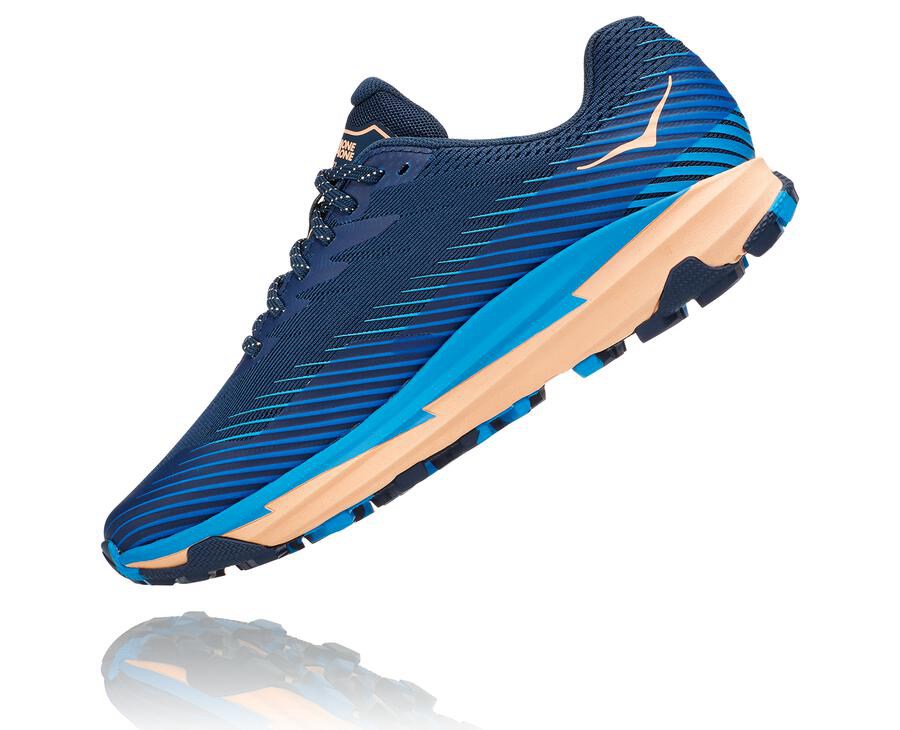 Zapatillas Trail Hoka One One Mujer - Torrent 2 - Azules - KQZ875241